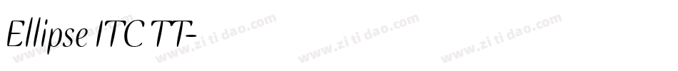 Ellipse ITC TT字体转换